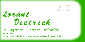 lorant dietrich business card